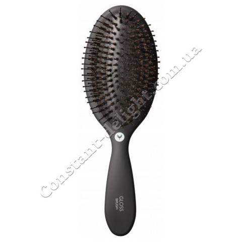 Щітка з подвійними щетинками для догляду за волоссям HH Simonsen Gloss Brush Black