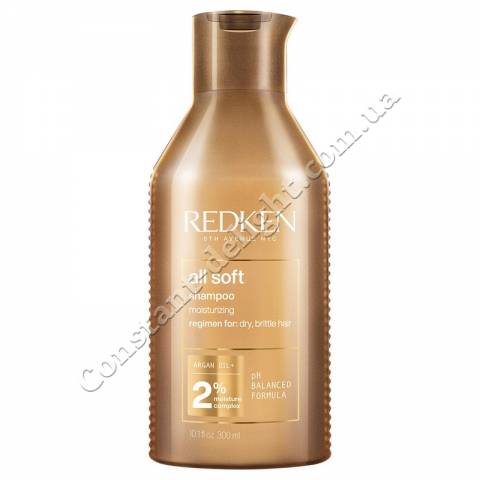 Смягчающий шампунь для сухих и ломких волос Redken All Soft Shampoo 300 ml
