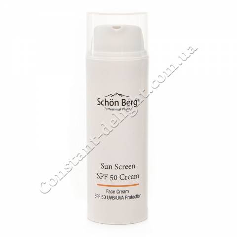 Сонцезахисний зволожуючий крем для обличчя Schön Berg Sun Screen SPF-50 Cream 50 ml