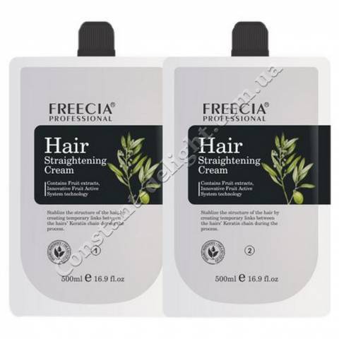 Состав для перманентного выпрямления с фруктовыми экстрактами FREECIA Hair Straightening Cream 2x500 ml