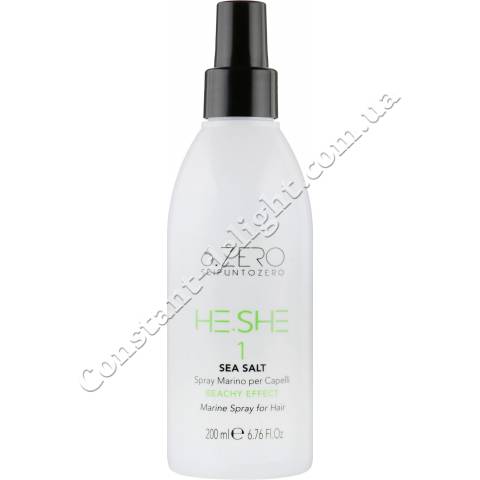 Спрей для волос с морской солью 6. Zero Seipuntozero He.She Sea Salt Beachy Effect Spray 200 ml