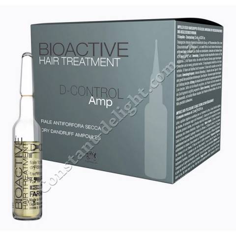 Засіб проти сухої лупи в ампулах Farmagan Bioactive Hair Treatment D-Control Amp Dry Dandruff 10x7,5 ml