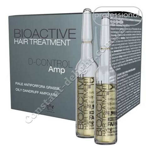 Средство против жирной перхоти в ампулах Farmagan Bioactive Hair Treatment D-Control Oily Dandruff 10x7,5 ml
