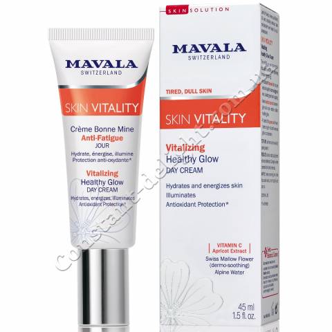 Стимулирующий дневной крем для сияния кожи лица Mavala Vitality Vitalizing Healthy Glow Cream 45 ml