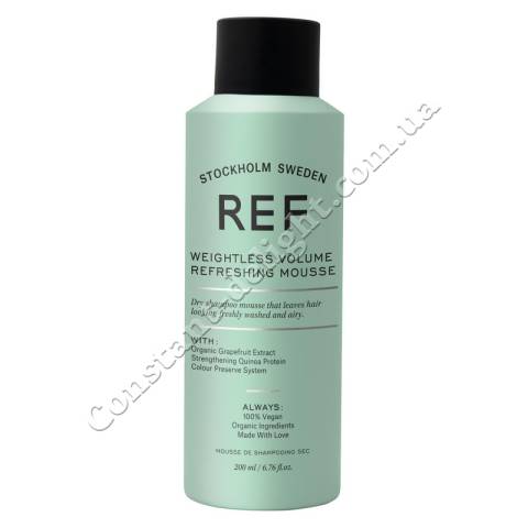 Сухий шампунь-мус для свіжості та об'єму волосся REF Weightless Volume Refreshing Mousse 200 ml