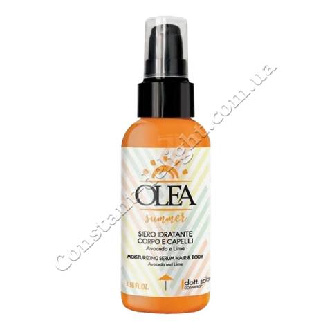 Сироватка для захисту волосся та тіла від сонця з екстрактом авокадо та лайма Dott. Solari Olea Summer Moisturizing Serum 100 ml