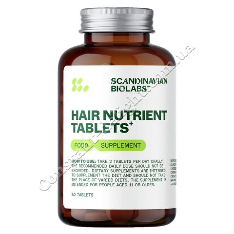 Таблетки для питания волос Scandinavian Biolabs Hair Nutrient Tablets 60 pc