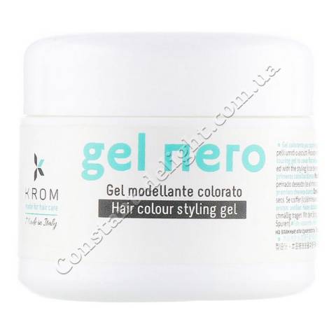 Тонуючий гель для сивого волосся Krom Gel Nero Hair Colour Stuling Gel 150 ml