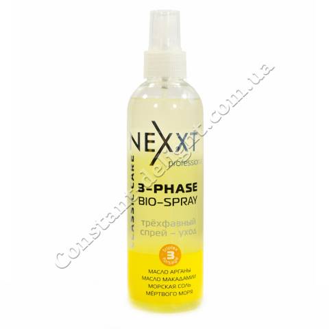 Трифазний спрей-догляд, харчування, захист, дихання волосся Nexxt Professional 3-PHASE BIO - SPRAY 250 ml