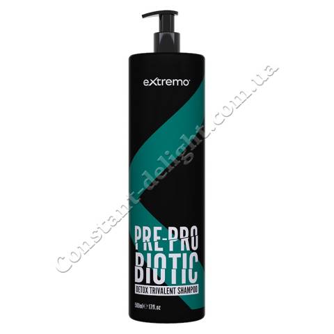 Тривалентний шампунь-детокс для відновлення волосся Extremo Pre-Pro Biotic Detox Trivalent Shampoo 500 ml