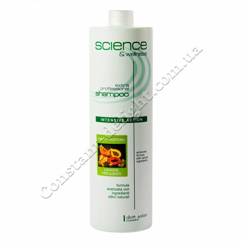 Тропічний шампунь для щоденного застосування Dott. Solari Professional Tropical Shampoo 1000 ml