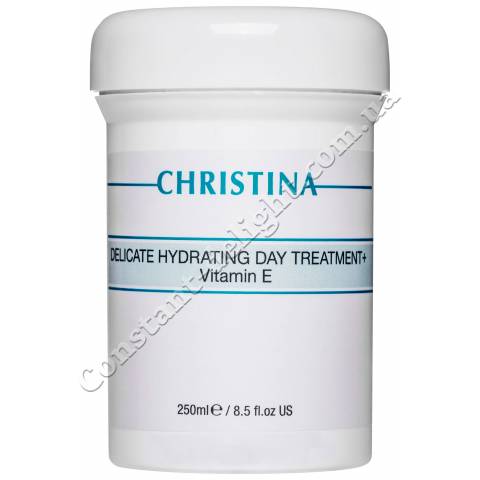 Зволожуючий денний крем для нормальної та сухої шкіри Christina Delicate Hydrating Day Treatment + Vitamin E 250 ml