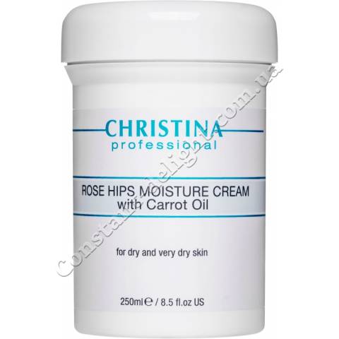 Зволожуючий крем з маслом шипшини і морквяним маслом для сухої шкіри Christina Rose Hips Moisture Cream with Carrot Oil 250 ml
