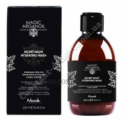 Зволожуючий шампунь-гель для волосся і тіла Nook Magic Arganoil Secret Night Hydrating Wash 250 ml
