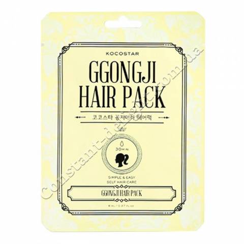Восстанавливающая маска для поврежденных волос Конский Хвост (1 шт) Kocostar GGONGJI HAIR PACK 1 pc