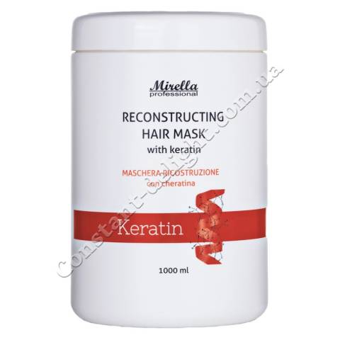 Відновлююча маска для волосся з кератином Mirella Professional Reconstructing Hair Mask with Keratin 1000 ml