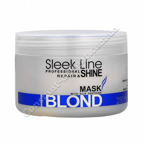 Восстанавливающая маска с шелком для светлых волос Stapiz Sleek Line Repair & Shine Blond Mask 250 ml