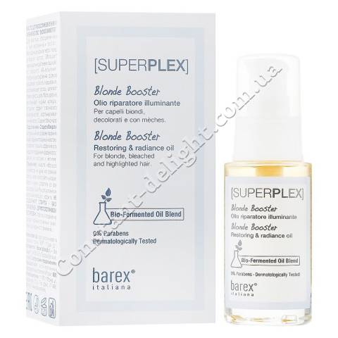 Відновлююча олія-блиск для фарбованого та знебарвленого волосся Barex SuperPlex Blonde Booster Restoring & Radiance Oil 30 ml