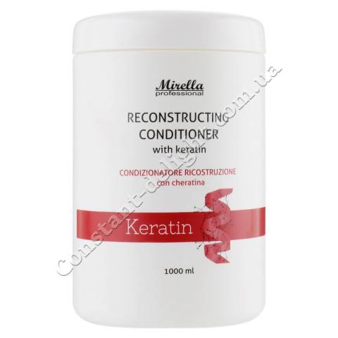 Восстанавливающий кондиционер с кератином Mirella Professional Hair Care Reconstructing Conditioner 1000 ml