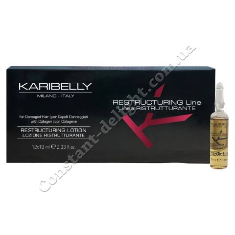 Восстанавливающий лосьон для волос Karibelly Restructuring Lotion 12x10 ml