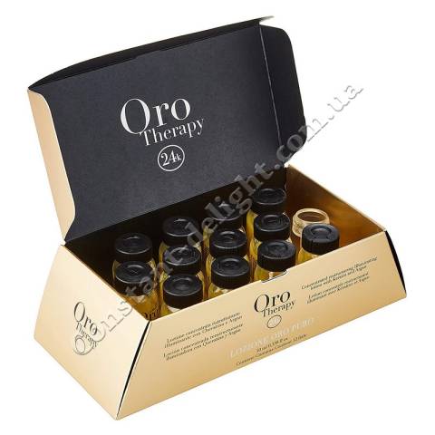 Відновлюючий лосьйон для волосся з кератином Fanola Oro Therapy Lotion 12x10 ml