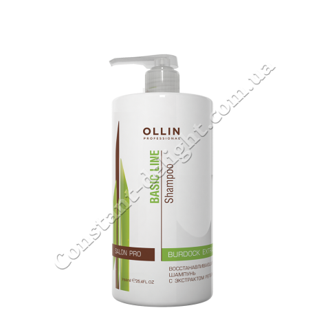 Восстанавливающий шампунь с экстрактом репейника Ollin Professional Basic Line Reconstructing Shampoo 750 ml