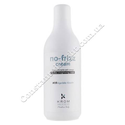Выпрямляющий крем для волос с растительным кератином Krom No-Frizz Cream 1000 ml