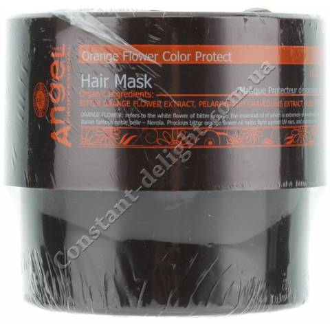 Защитная маска для волос Сияющий цвет с цветком апельсина Angel Professional Paris Provence Hair Mask 500 ml