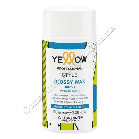 Жидкий воск с блеском для укладки волос средней фиксации Yellow Style Glossy Wax Medium Hold 100 ml