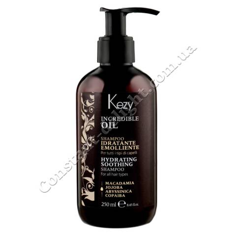 Шампунь зволожуючий і розгладжує для всіх типів волосся Kezy Incredible Oil Hydrating Soothing Shampoo 250 ml