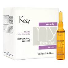 Kezy My Therapy Remedy Keratin Restructuring Essence Флюїд для волосся, що реструктурує з кератином 8x10 ml