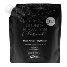 Kaaral Blonde Elevation Charcoal Black Powder Lightener Черная осветляющая пудра для волос 500 g