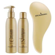 Набір для волосся Шампунь + Маска + гребінець Kleral System Semi Di Lino Kit (150 ml + 150 ml + hairbrush)