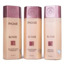 Набір для кератинового випрямлення волосся Inoar G-Hair Premium Hair Keratin 3x1000 ml