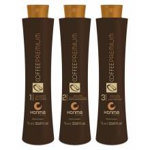 Набор для кератинового выпрямления волос Honma Tokyo Coffee Premium All liss Kit 3x30 ml