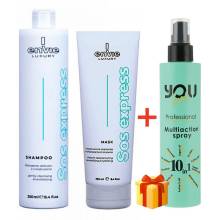 Набір для відновлення волосся (шампунь + маска + подарунок) Envie Luxury Sos Express Kit 2x250 ml