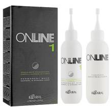 Kaaral On Line Permanent Wave 1 Перманент для завивки естественных волос, 2x100 ml