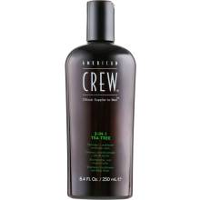 American Crew Tea Tree 3 in 1 Shampoo, Conditioner and Body Wash Засіб для догляду за волоссям та тілом 3 в 1, 250 ml