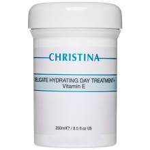 Зволожуючий денний крем для нормальної та сухої шкіри Christina Delicate Hydrating Day Treatment + Vitamin E 250 ml