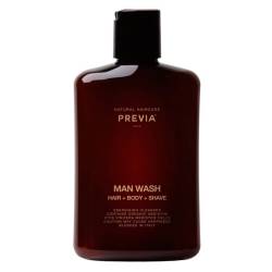 Шампунь-гель для волосся та тіла Previa Man Wash 250 ml