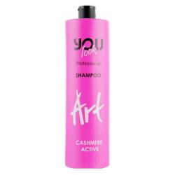 Шампунь для защиты и сохранения цвета волос с экстрактом кашемира You Look Professional Art Cashmere Active Shampoo 1000 ml