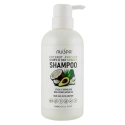 Безсульфатный шампунь для волос с кокосом и авокадо Clever Hair Cosmetics Nuspa Coconut Avocado Shampoo 450 ml