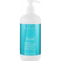 Бівалентний шампунь проти лупи для сухого волосся і жирної шкіри голови 6. Zero Seipuntozero Take Over Active Sheer Shampoo 500 ml