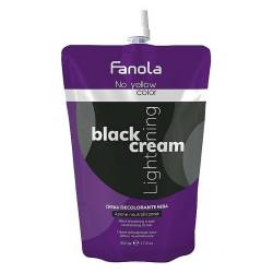 Чорний крем для волосся з ефектом срібла Fanola No Yellow Black Cream Lightener 500 g