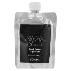 Чорний вугільний крем для волосся Kaaral Blonde Elevation Charcoal Black Cream Lightener 250 g