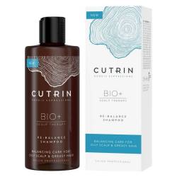 Балансуючий та зволожуючий шампунь проти жирної шкіри голови Cutrin Bio+ Re-Balance Shampoo 250 ml