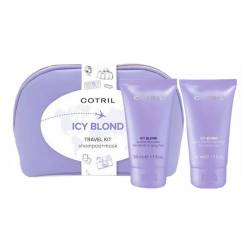Cotril Icy Blond Travel Kit Дорожный набор против желтизны волос в косметичке 2x50 ml