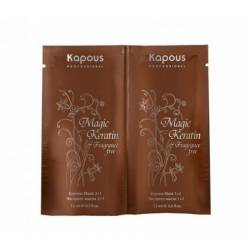 Экспресс-маска для восстановления волос Kapous Professional Magic Keratin Express Mask 2 in 1, 2x12 ml