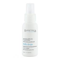 Флюид для увлажнения сухих волос с протеинами шелка Bioetika Silk Drops 75 ml