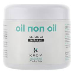Гель для укладки волос с мокрым эффектом Krom Oil Non Oil Wet Look Gel 500 ml